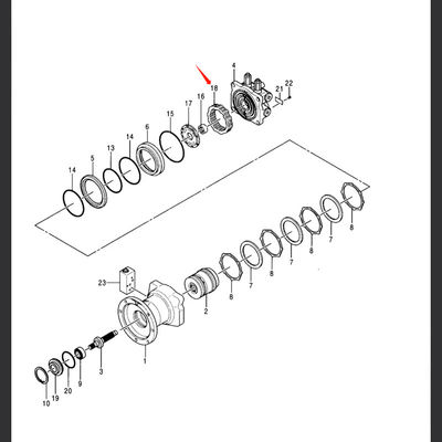 0668605 AP5S67 Excavator Bagian Hidraulik Disesuaikan EX120-5 Slew Motor Spring