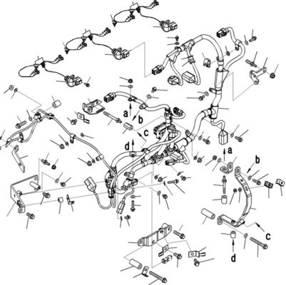 PC300 PC350-7 Bagian listrik excavator 6745-81-9220 Wiring Harness Assembly